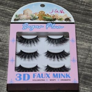 🪷4/$20 Sugar Plum 3D Faux Mink Eye Lashes 3 Pairs In Box